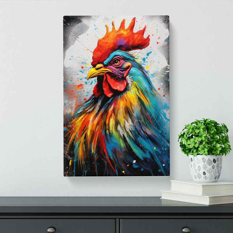Chicken Gestural - Print, 60cm H x 40cm W x 3cm D