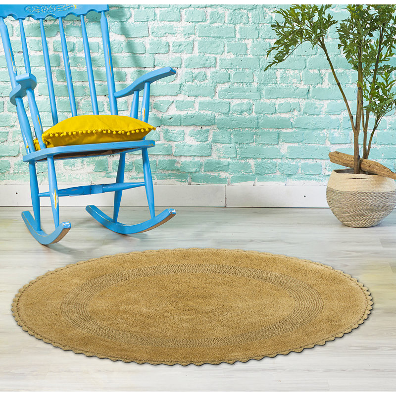 Jarris Cotton Bath Rug, Beige