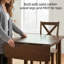 Three-piece Wooden Folding Leaf Dining Table Set With Two X-back Chairs-119039838