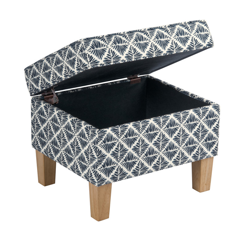 Repose-pieds avec rangement Gorton, Blue Geometric
