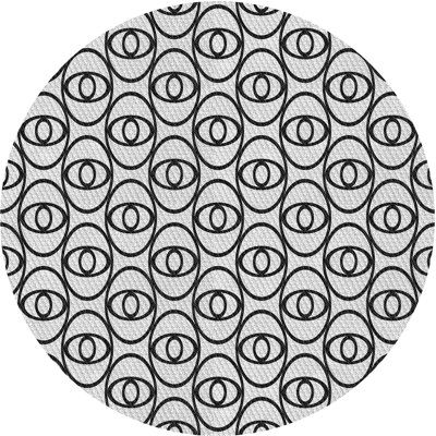Tapis noir/blanc à motifs