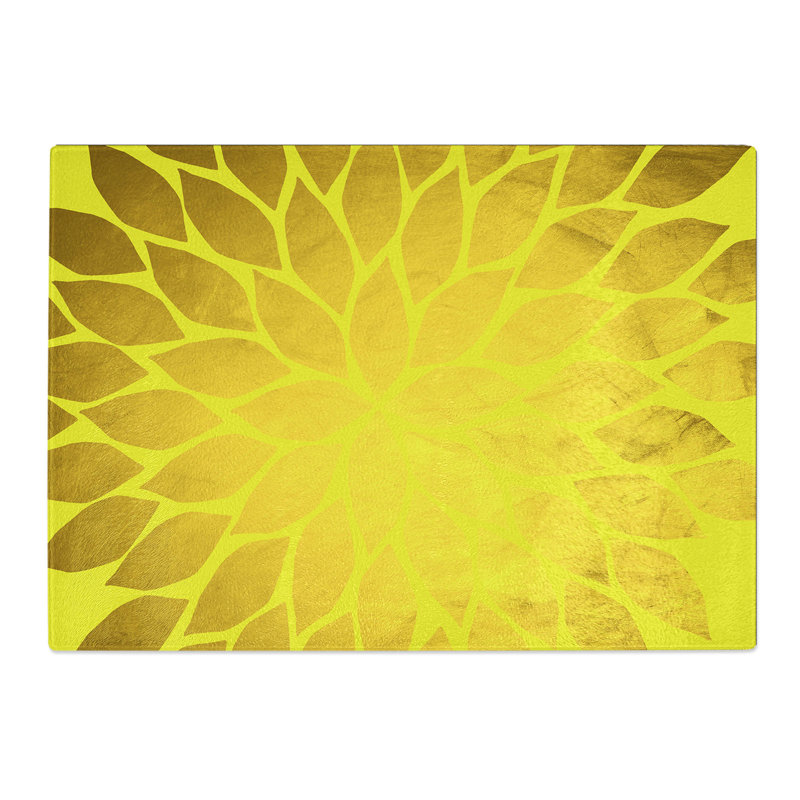 Abstract Leaves No.2 Chopping Board, Gold, 0.4cm H x 20cm W x 28.5cm L