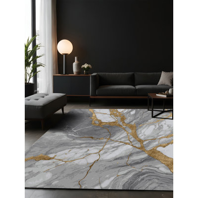 Tapis gris soyeux et moelleux