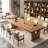 Modern simple solid wood dining table-107658711