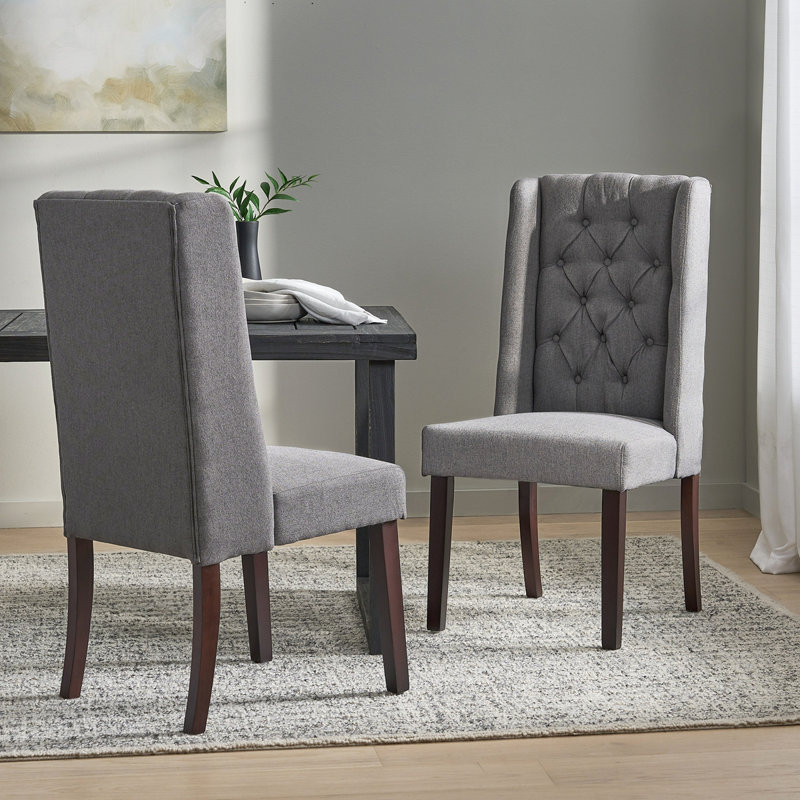 Ensemble de 2 chaises de salle à manger Modern, Gris foncé