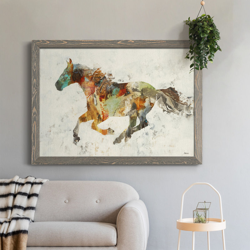 Totem II - Cadre photo, reproduction d'art sur toile, H 27,5 po x l 37,5 po x P 1 po, Encadré gris