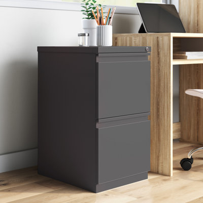 15'' Wide 2 -Drawer Mobile Steel File Cabinet