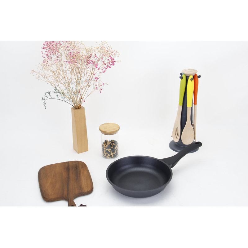 Oelle Aluminum Non-Stick Frying Pan, Black, 28 cm