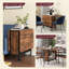 Bridgit Mobile Drop Leaf Table for 4-6 with Storage Shelf-1426862092