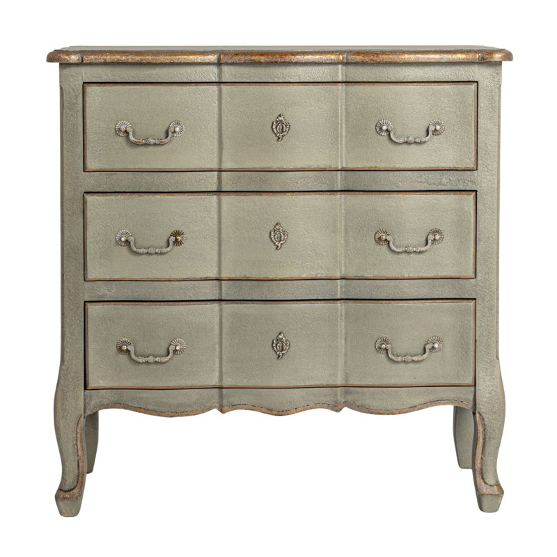 Wood Dresser Cabinet, Distressed Grey