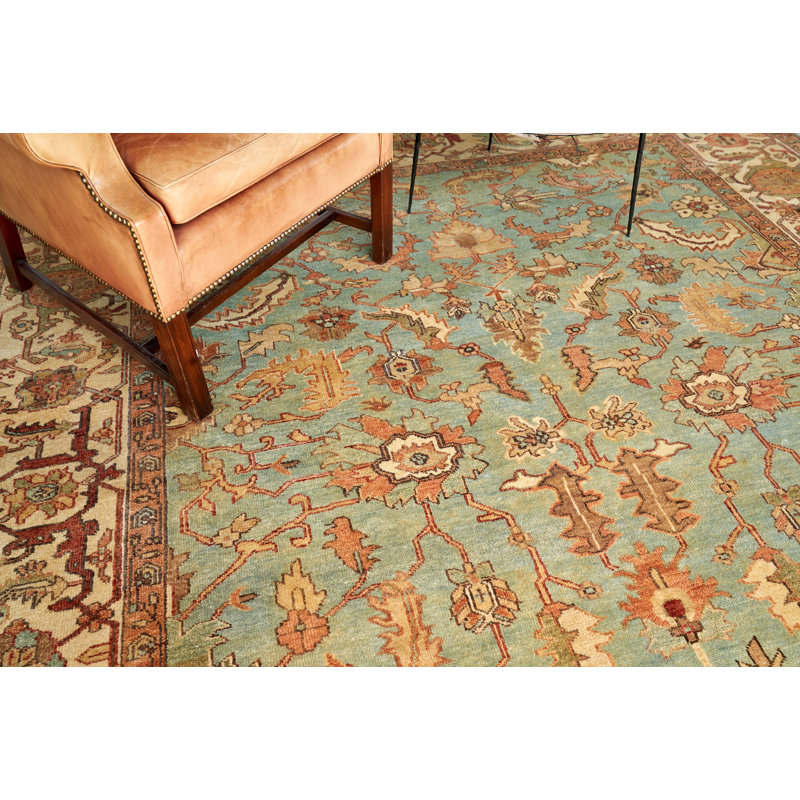 Antique Weave Serapi Wool Oriental Area Rug, Rectangle 9' x 12'