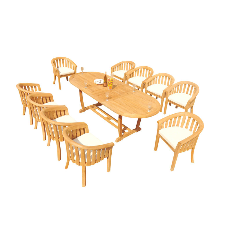 Ensemble de salle à manger ovale pour 105 personnes Cimberly, 10