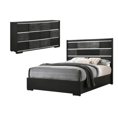 Ensemble de chambre avec grand lit 2 pièces Sawin Terrence