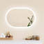 Miroir de salle de bain mural ovale à rétroéclairage à DEL avec anti-buée et à intensité variable Maléia-462603168