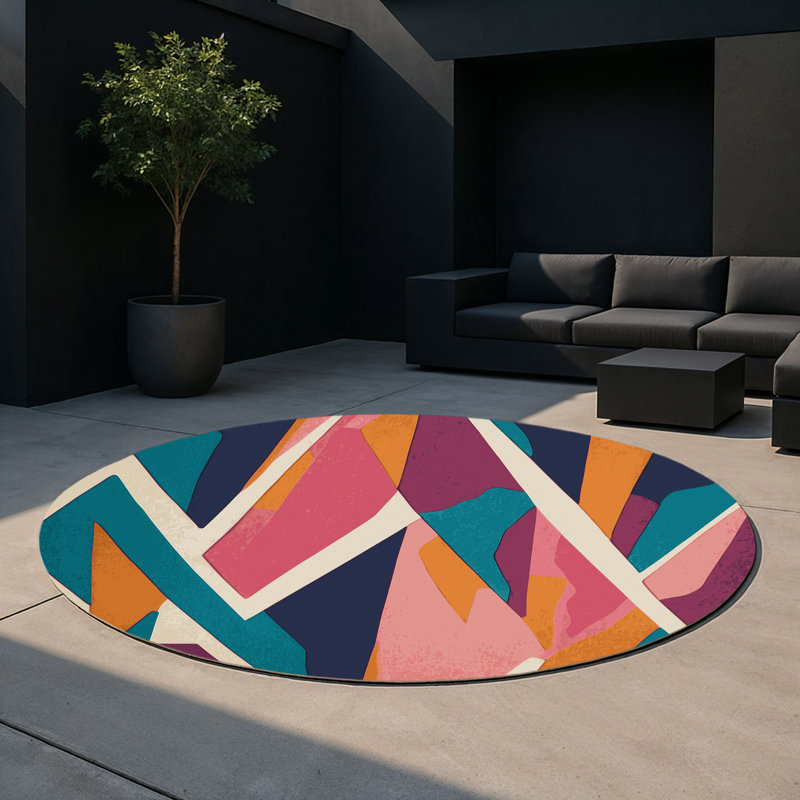 Tapis intérieur et extérieur Plasma Spectrum, Rond 5 pi