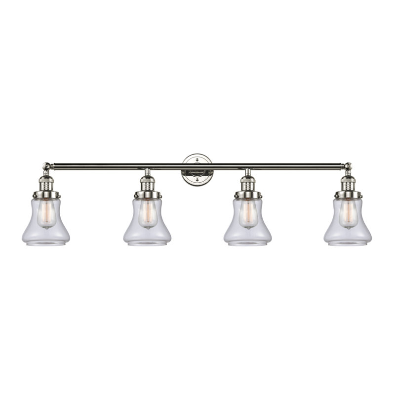 Reyhani 4 - Light Dimmable Vanity Light, Polished Nickel, Clear