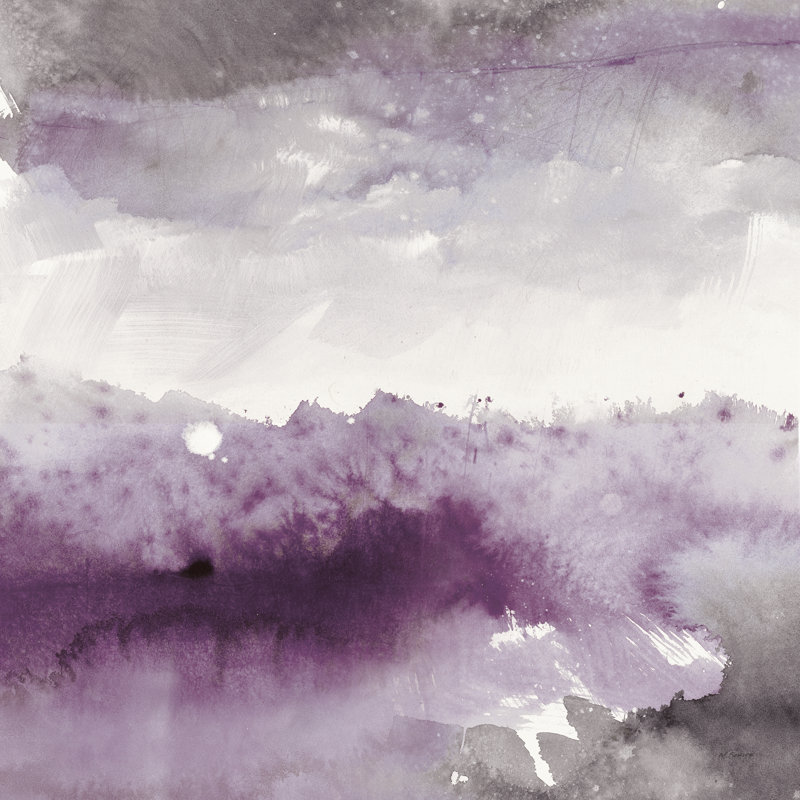 Midnight At The Lake II Amethyst Grey Crop by Mike Schick - Painting, 122cm H x 81cm W, Wrapped Canvas