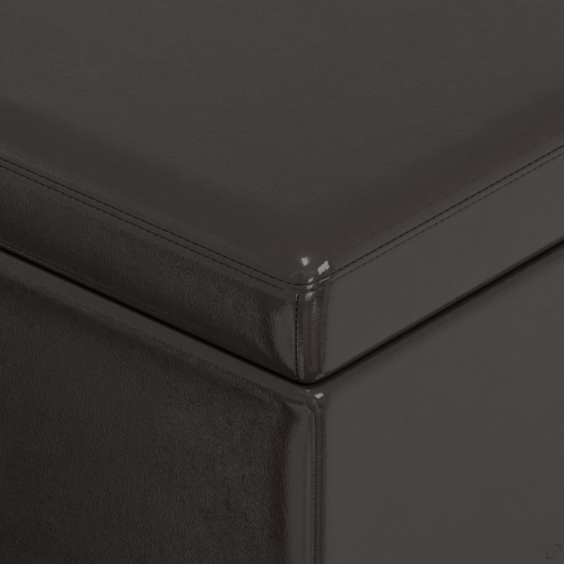 Très grand banc repose-pieds avec rangement, Brun
