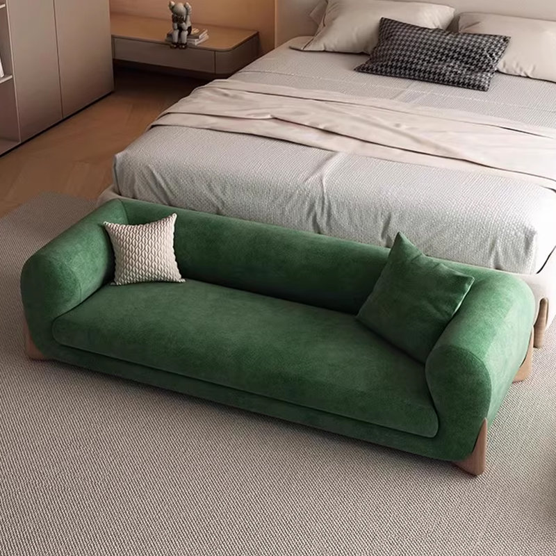 Upholstered Bench, Green