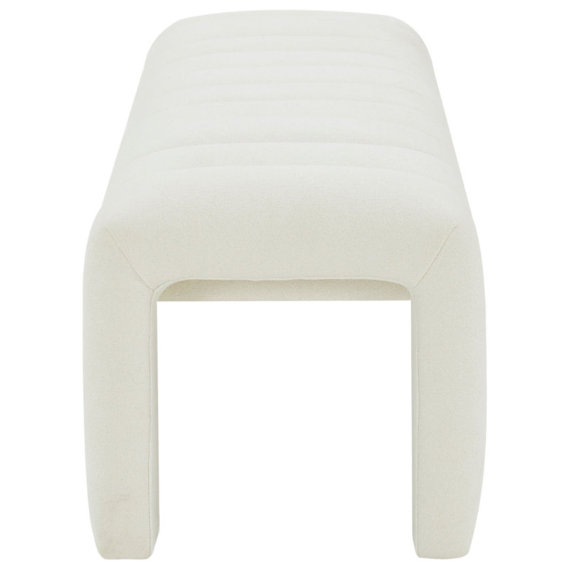 Bellisima Upholstered Bench, Ivory Boucle