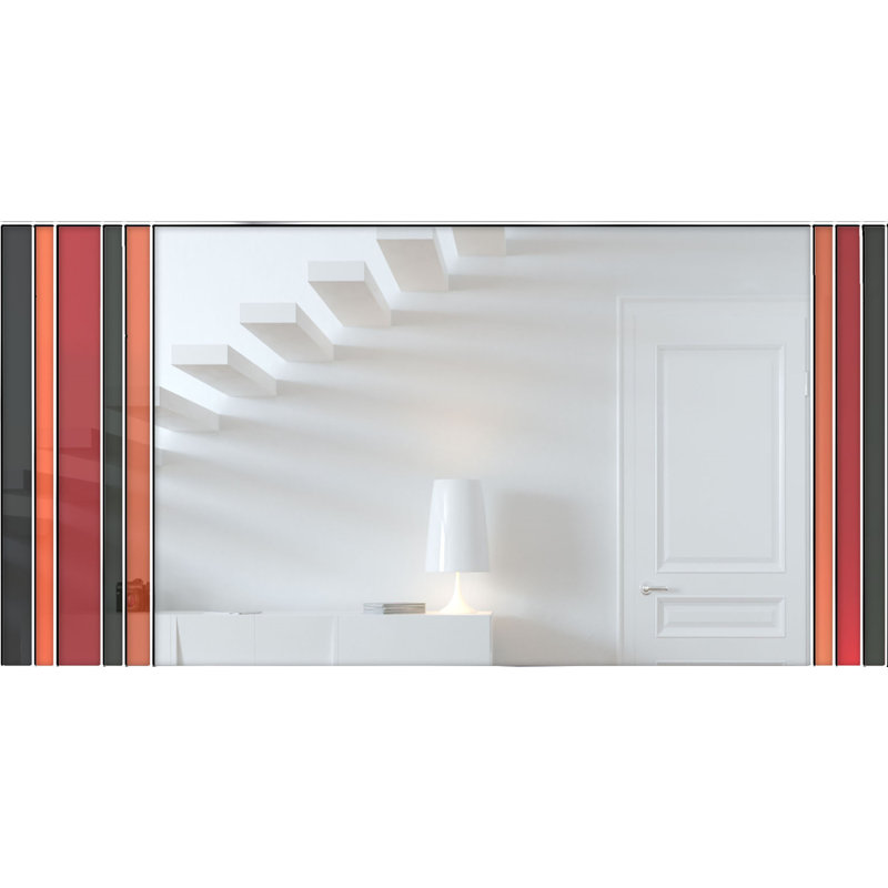 Haileyville Flat Wall Mirror, Red
