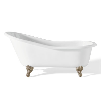 Jaqui 68'' x 30'' Soaking Cast Iron Bathtub