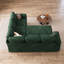 Canapé modulaire en L avec lit escamotable, canapé-lit modulaire avec rangement, vert-1528628003