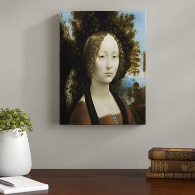 Ginevra De' Benci by Leonardo Da Vinci - Wrapped Canvas Print