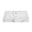Évier vasque rectangulaire large en marbre blanc Voltaire