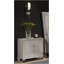 Superbe table de chevet champagne au design épuré et au rangement spacieux