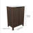 A 24-Inch Brown Floor-Standing Bathroom Cabinet, Paired With A White Ceramic Basin, Is Foldable And Easy To Transport.-5313782