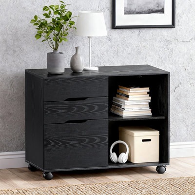 Corwynn 30.8" W 3-Drawer Soft-Close Mobile Lateral File Cabinet