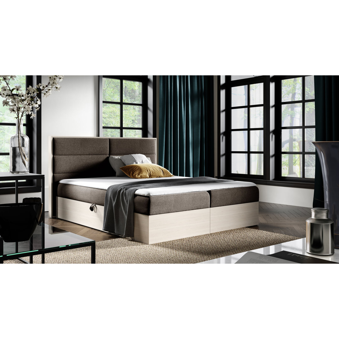 Boxspringbett Rustica 3 mit Topper und Stauraum