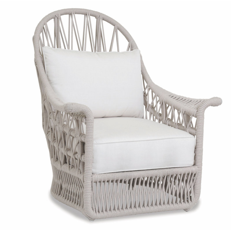 Dana Outdoor Lounge Chair, Canvas White Sunbrella® Canvas