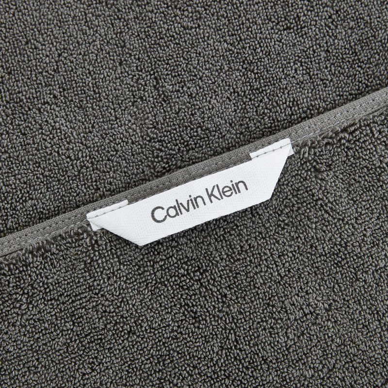 Ensemble de serviettes en coton 3 pièces Entwine Calvin Klein, Gris