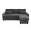 Chenille Chaise End Sofa-111165409-111165412