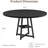 47.2" Round Dining Table for 4‑6, Industrial Kitchen Table with Metal Pedestal Base & Storage Shelf-973922977
