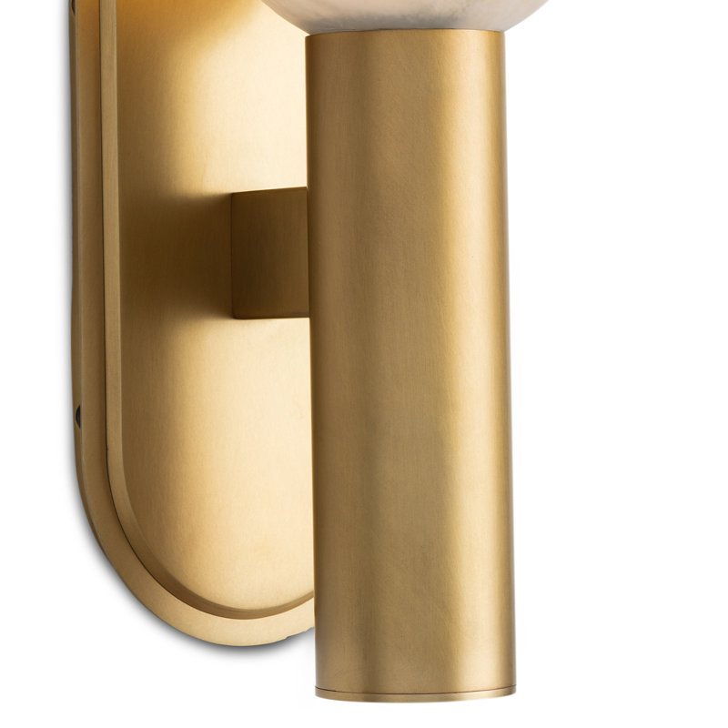Dion Sconce (Polished Nickel), Natural Brass
