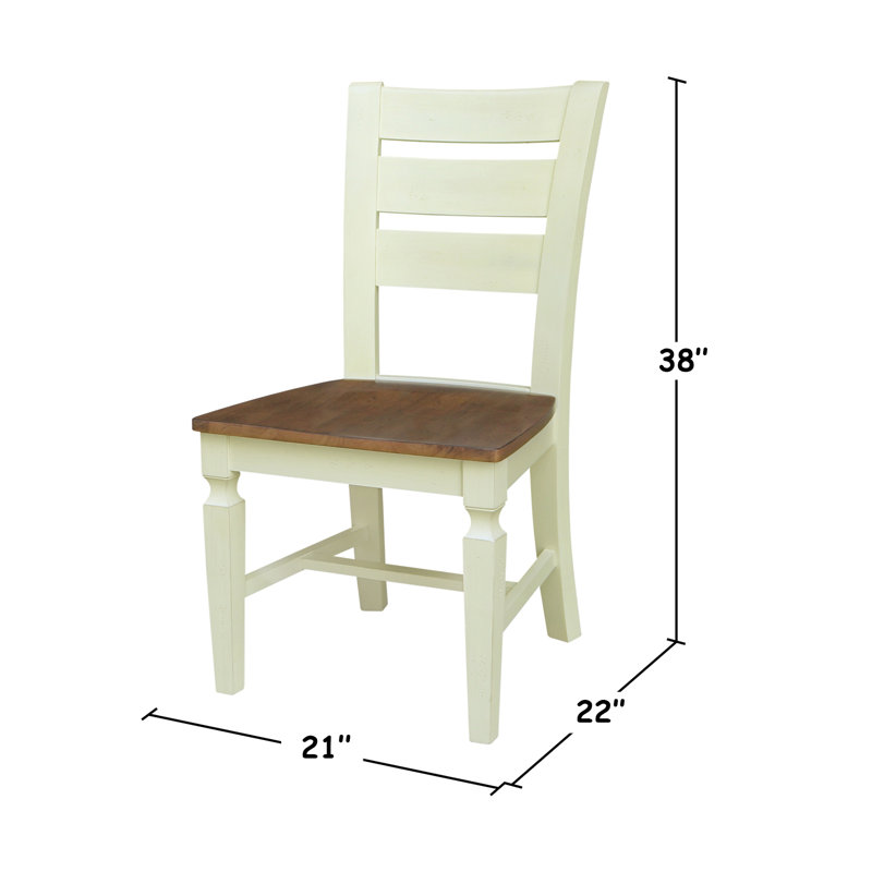 Chaise en bois massif Hensley, Hickory / coquille
