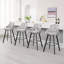 Tabouret de bar pivotant en lin avec dossier haut (ensemble de 3)-423412592-423412557-423412558