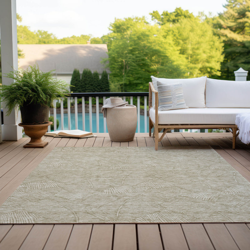 Colwart Floral Indoor / Outdoor Rug, Rectangle 9' x 12'