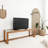 Modern TV Stand with 100% Pine Solid Wood & 100% Tempered Glass, 51.2 x 15.7 x 15.7 inches | Wall-Mountable, Industrial Design, Durable & Stylish, Perfect for Living Room & Entertainment Areas, Novelty Finish-433090598
