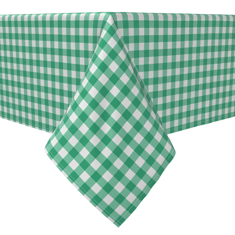 Square Gingham Cotton Twill Tablecloth