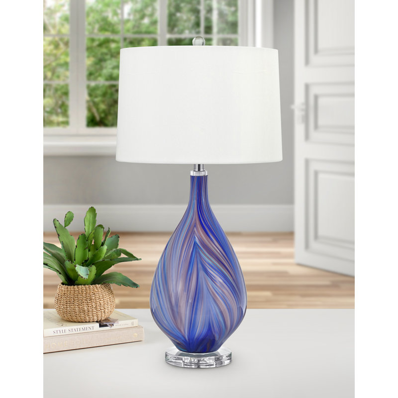 Lampe de table en verre 29 po Murano