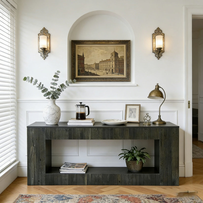 63“ Low Sofa Console Table