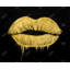 Napperon Golden Lips - tressé noir