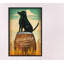 «Black Lab Whiskey» par Ryan Fowler - reproduction d'art graphique sur toile flottante