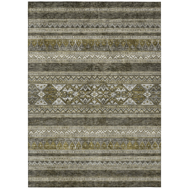 Nazariy Washable Southwestern Indoor / Outdoor Rug, Rectangle 3' x 5'