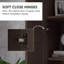 Armoire de rangement moderne de 69 po de hauteur avec tablettes mobiles - Armoire garde-manger avec portes à fermeture en douceur-1312063535