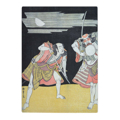 Tempered Glass Tomoemon and Mitsugoro by Katsukawa Shunsho Chopping Board
